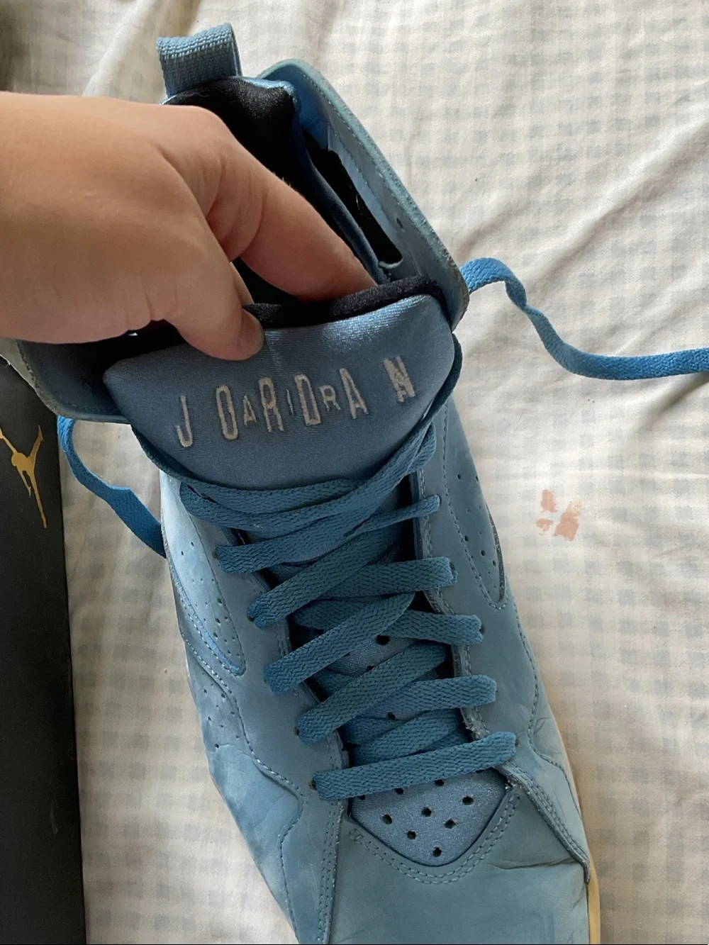 RARE Jordan High-Top Sneakers in Light Blue and White